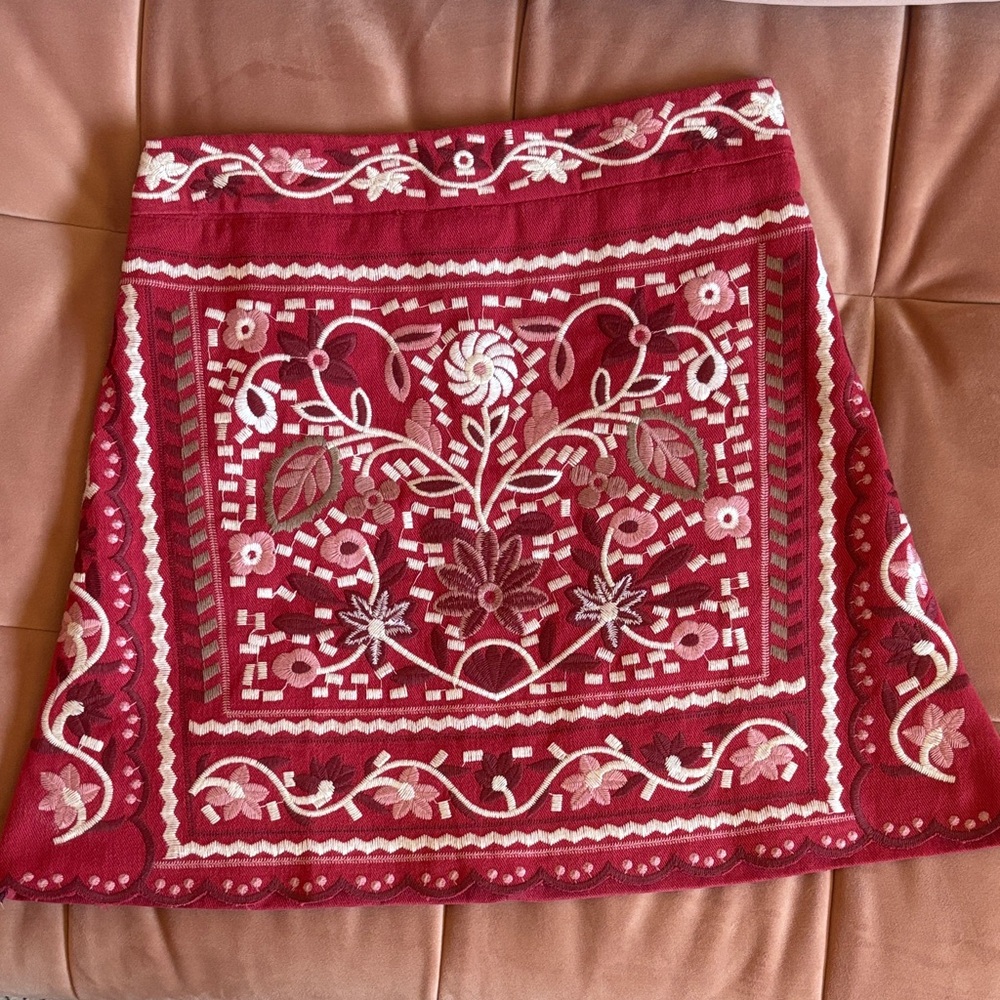 Altar'd State Vibrant Red Skirt